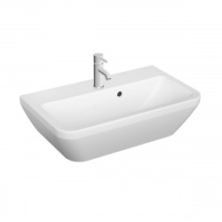 Integra Lavabo suspendu 60x36 cm avec trou pour robinetterie au milieu, Blanc (7088-003-0001)