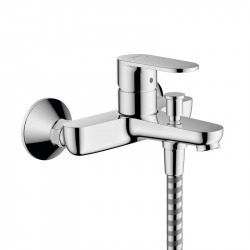 Crometta Set mitigeur bain/douche + Barre 65cm + Douchette 2 jets + Flexible, Chrome (71440000-Crometta2)