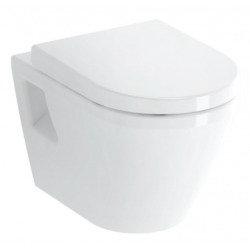 Pack WC Bâti-support UP720 extra-plat + WC sans bride Integra + Abattant frein de chute + Plaque blanche (SLIM-IntegraRimless-B)