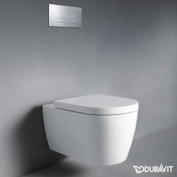 ME by Starck Cuvette suspendue Duravit Rimless®, HygieneGlaze + Abattant Softclose (45790920A1)