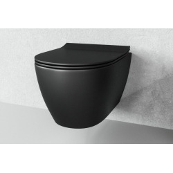 WC suspendu Vitra Sento SmoothFlush avec abattant, vidage arrière (7848-083-6147)