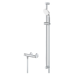 Grohtherm 500 mitigeur thermostatique douche 1/2" avec ensemble de douche, Chrome (34797000)