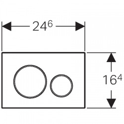 Sigma 20 White Flush Plate for UP320/UP720 Cistern (115.882.KJ.1)