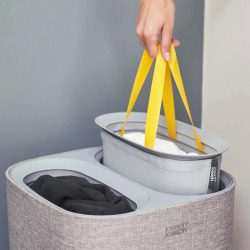 Tota panier de séparation du linge facile à vider, 60 litres, gris (50001)