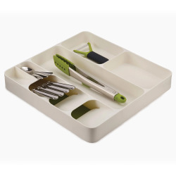 DrawerStore™ organisateur de couverts, d'ustensiles et d'accessoires, blanc (85128)