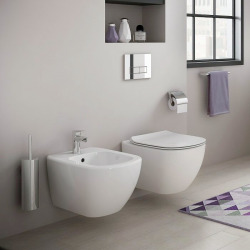 Pack WC Rapid SL GROHE + Cuvette Ideal Standard Tesi Aquablade + Plaque de commande Grohe Skate Chrome