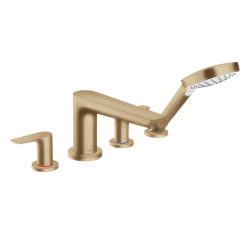 Talis E Mélangeur 4 trous bronze brossé pour montage sur bord de baignoire (71748140)