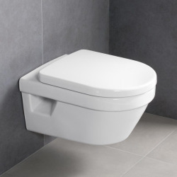 Pack WC Bâti-support Duofix + WC Sapho Avva sans bride + Abattant softclose + Plaque blanche (AvvaGeb3)