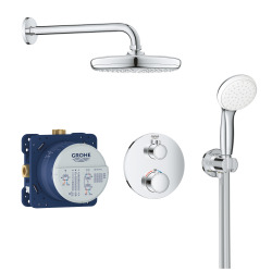 Set de douche Tempesta 210 avec thermostat encastré, chrome (34727000)