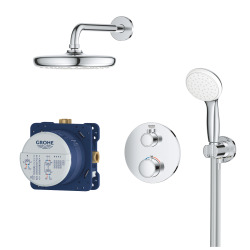 Set de douche Tempesta 210 avec thermostat encastré, chrome (34727000)