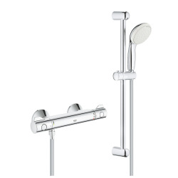 Grohtherm 800 Mitigeur thermostatique douche 1/2" avec ensemble de douche, Chrome (34565001)