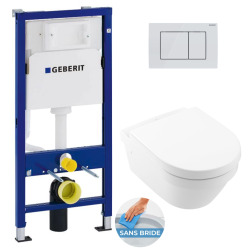 Pack WC Bâti UP100 + Cuvette Architectura sans bride DirectFlush + Abattant soft close (Architectura2Geb1)