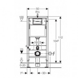 Pack WC Bâti-support autoportant + WC suspendu SAPHO Avva sans bride + Abattant softclose + Plaque blanche (AvvaGebATP-1)