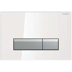 Geberit 115600SI1 Sigma 40 Plaque de recouvrement rinçage à 2 boutons