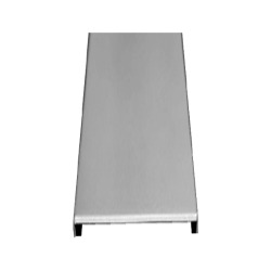 Barre de finition pour briques en verre 8x1x200 cm, inox brossé (GBLNEREZKN2M)