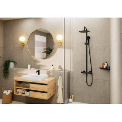 Hansgrohe Vernis Blend Mitigeur de lavabo ComfortZone 100 avec cartouche céramique, Noir mat (71580670)