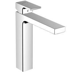 Hansgrohe Vernis Shape Mitigeur de lavabo 190, avec tirette et vidage synthétique, Chrome (71562000)