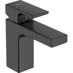 Hansgrohe Vernis Shape Mitigeur de lavabo, avec cartouche en céramique, tirette et vidage synthétique, Noir mat (71594670)