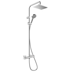 Hansgrohe Vernis Shape Colonne de douche 230 1jet avec mitigeur thermostatique, Chrome (26286000)