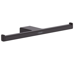 Hansgrohe AddStoris Porte papier toilettes double 300 mm, Noir mat (41748670)