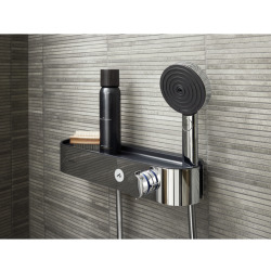 Hansgrohe Pulsify Select Relaxation Douchette à main XXL Performance 105mm avec 3 jets EcoSmart 9l/min, Chrome (24111000)