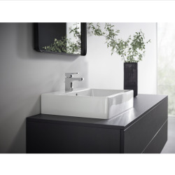 Hansgrohe Vernis Shape Mitigeur de lavabo 70, avec tirette et vidage métallique, Chrome (71566000)