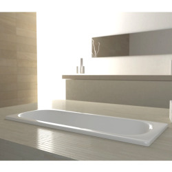 Project Baignoire droite 170x70x39cm  en Acier Emaillé, Blanc (SATVPRO170)