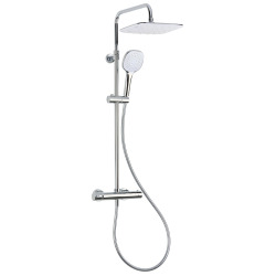 Colonne de douche Optima avec mitigeur thermostatique Blanc / Chrome (OPTIMASSTZ)