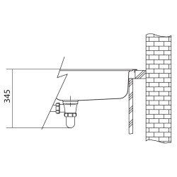 Urban Evier de cuisine 860x500mm, UVF 611-86, Egouttoir réversible, Fragranit, Blanc (UBG611-86B)