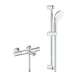 Set Mitigeur Thermostatique  Bain Douche + Ensemble de douche complet 1 jet Tempesta 100 (34569000-TEMPESTA4)