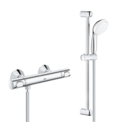 Set Mitigeur Thermostatique Bain Douche + Ensemble de douche complet 1 jet Tempesta 100 (34840000-TEMPESTA4)