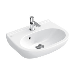 O.Novo Lave-mains 45x35 cm, trou pour robinet au centre, blanc (53604501)