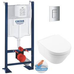 Pack WC Rapid SL autoportant NF + Cuvette Architectura sans bride fixations invisibles + Plaque chrome (ProjectArchitectura2-1)