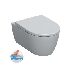 Geberit Pack WC Geberit Duofix + Cuvette WC suspendu Geberit Rimfree + Plaque de commande Sigma20 Blanc chromé