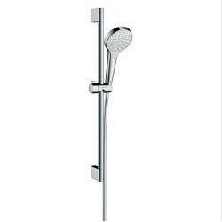 Set de douche Croma Select S 110 1jet / Unica'Crometta 0,65m + Mitigeur thermostatique de Douche, Chrome (13211000-Crometta3)