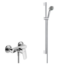 Set de Douche Crometta 85 Multi / Unica' Crometta 0,65 m + Mitigeur Monocommande de Douche(71600000-Crometta4)