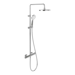 Universal Showers Colonne de douche 3 jets,  douchette 110 mm, avec mitigeur thermostatique, chrome (TVS10900200061)