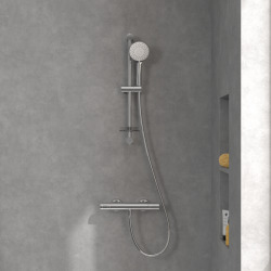 Universal Showers Ensemble de douche à 3 jets, Chrome (TVS10900400061)