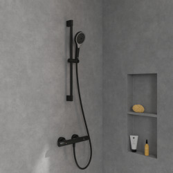 Verve Showers Ensemble de douche à 3 jets, Noir Mat (TVS109007000K5)