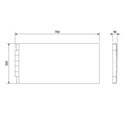 Deep Panneau latéral  Pour receveur Deep, 75x36cm,  Blanc  (89746)