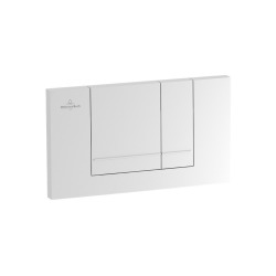 Geberit Pack WC Bâti support + WC Villeroy & Boch Arceauslim sans bride + abattant SoftClose + Plaque Blanche (ArceauSlimGeb3)