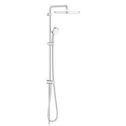 TEMPESTA COSMOPOLITAN SYSTEM 250 Cube  Colonne de douche sans mitigeur, 2 jets, Douchette 4 Jets, Chrome/blanc (26691000)