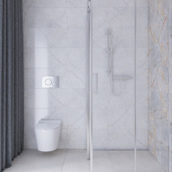 Pack WC bâti-autoportant + WC SAT sans bride fixations invisibles + Abattant softclose + Plaque blanche (SMART-SATrimless-9)