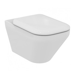 Pack WC Bâti Duofix + Cuvette Ideal Standard Tesi Aquablade + Plaque blanche (TesiGeb3)