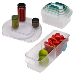 Joseph Joseph Ensemble d'accessoires cuisine pour un frigidaire malin, propre et bien organisé