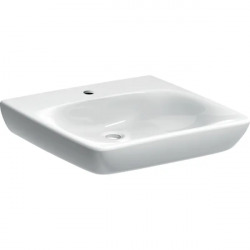 Selnova Comfort Lavabo PMR 550x550 mm avec perçage pour robinetterie, Blanc (500.187.01.1)