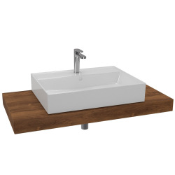 Naturel Ensemble de salle de bain SAT avec plaque sous lavabo Dolce 100x8x50 cm chêne charleston KSETDO13