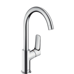 Hansgrohe Logis 210 Mitigeur lavabo bec haut sans tirette ni vidage, chromé (71131000)