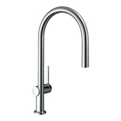 Hansgrohe Talis M54 Mitigeur de cuisine 210, avec douchette extractible 1 jet, Chromé (72802000)