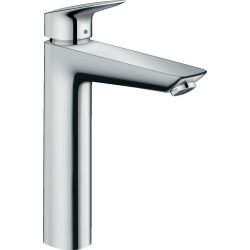 Hansgrohe Logis Mitigeur de lavabo ComfortZone 190 Eco C3 avec tirette et vidage synthétique, Chrome (71095000)